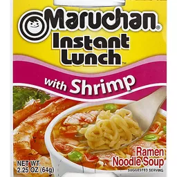 MARUCHAN INSTANT LUNCH RAMEN NOODLE SOUP, WITH SHRIMP