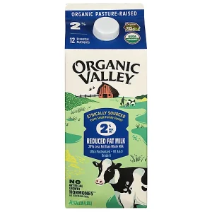 ORGANIC VALLEY MILK, REDUCED FAT, 2% MILK FAT