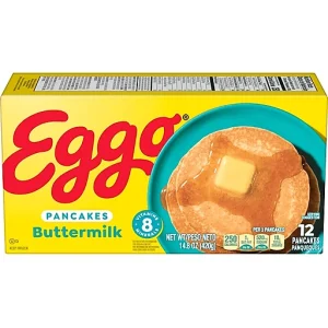 Eggo Frozen Pancakes, Frozen Breakfast, Breakfast Food, Buttermilk, 14.8oz Box, 12 Pancakes