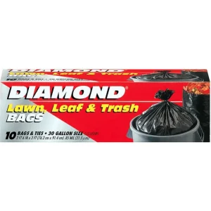 DIAMOND 30 GAL. LAWN, LEAF & TRASH BAGS & TIES