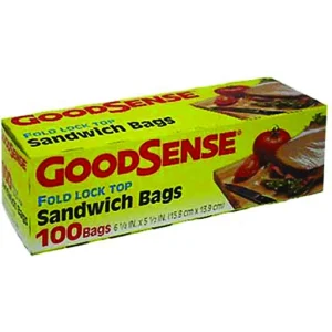 GOODSENSE FOLD TOP SANDWICH BAGS