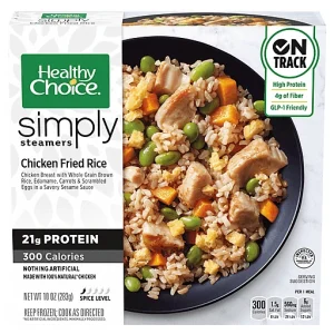 Healthy Choice Simply Steamers Chicken Fried Rice, Frozen Meal, 10 oz. Bowl