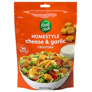 Food Club Croutons, Cheese & Garlic, Homestyle 5 oz