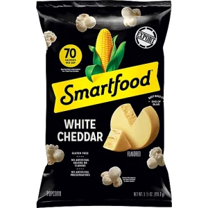 SMARTFOOD POPCORN, WHITE CHEDDAR CHEESE FLAVORED