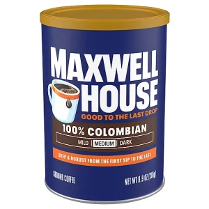 Maxwell House 100% Colombian Ground Coffee, 9.9 oz Canister