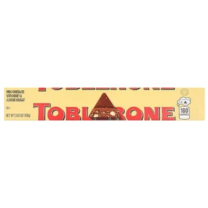 Toblerone Milk Chocolate With Honey & Almond Nougat 3.52 oz