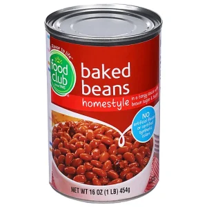 Food Club Baked Beans, Homestyle 16 oz