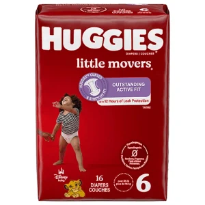Huggies Little Movers Baby Diapers, Size 6 (35+ lbs), 16 Ct (Select for More)