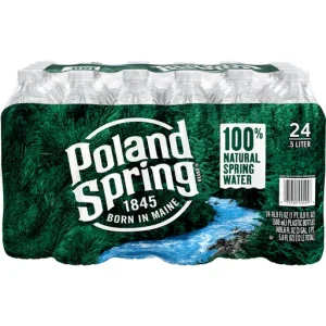 POLAND SPRING Brand 100% Natural Spring Water, 16.9-ounce plastic bottles (Pack of 24)