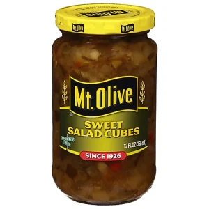 Mt Olive Pickles, Sweet Salad Cubes 12 fl oz