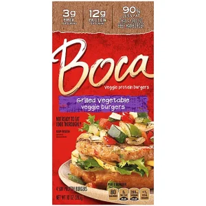 Boca Grilled Vegetable Veggie Burgers 10 oz