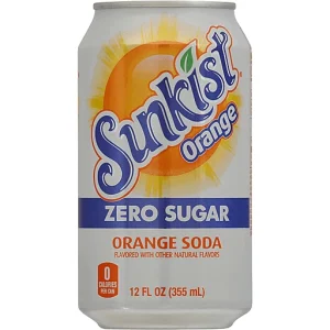 Sunkist Soda, Zero Sugar, Orange 12 fl oz
