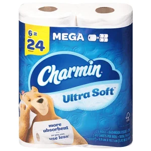 Charmin Ultra Soft 2-Ply Mega Rolls Bathroom Tissue 6 ea