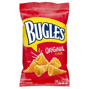BUGLES CORN SNACKS, CRISPY, ORIGINAL