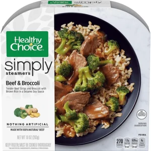HEALTHY CHOICE SIMPLY STEAMERS BEEF & BROCCOLI