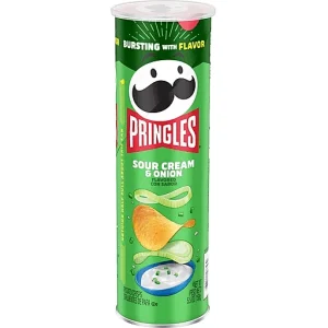 PRINGLES SALTY SNACKS POTATO CRISPS CHIPS, SOUR CREAM AND ONION FLAVORED