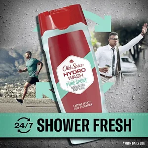 OLD SPICE HYDRO-WASH BODY WASH PURE SPORT PLUS
