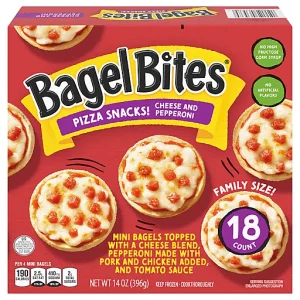 BAGEL BITES CHEESE & PEPPERONI PIZZA SNACKS